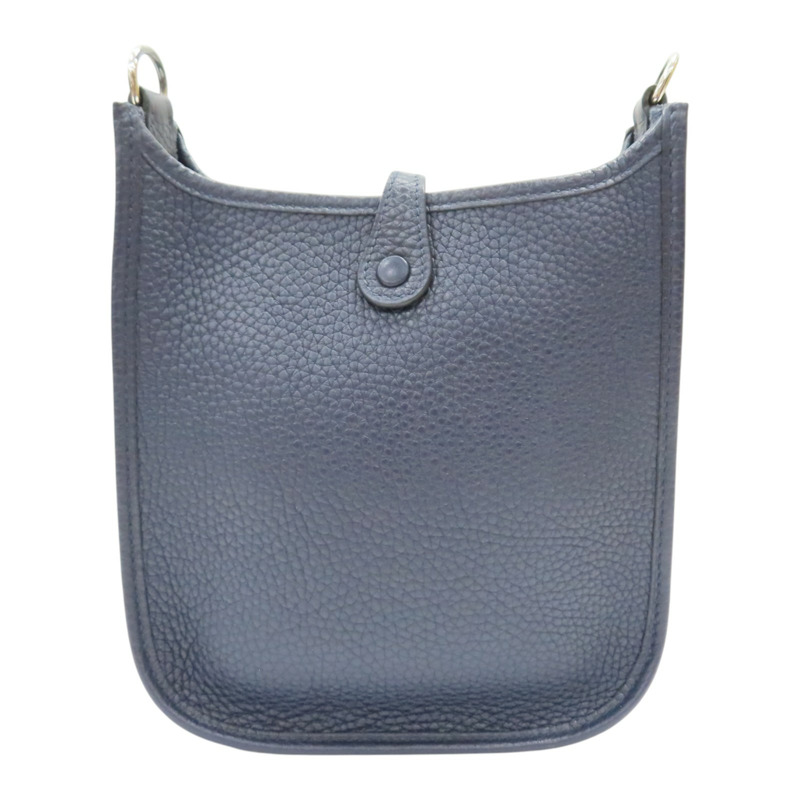 深藍色 Togo牛皮 Evelyne 16 肩背包 A刻 銀扣【HERMES 愛馬仕】 H069426CC-1