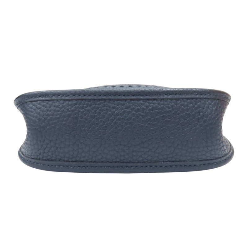 深藍色 Togo牛皮 Evelyne 16 肩背包 A刻 銀扣【HERMES 愛馬仕】 H069426CC-3