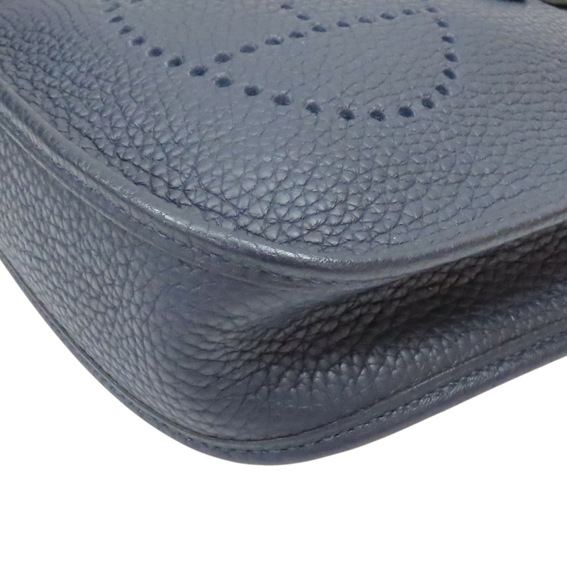 深藍色 Togo牛皮 Evelyne 16 肩背包 A刻 銀扣【HERMES 愛馬仕】 H069426CC-8