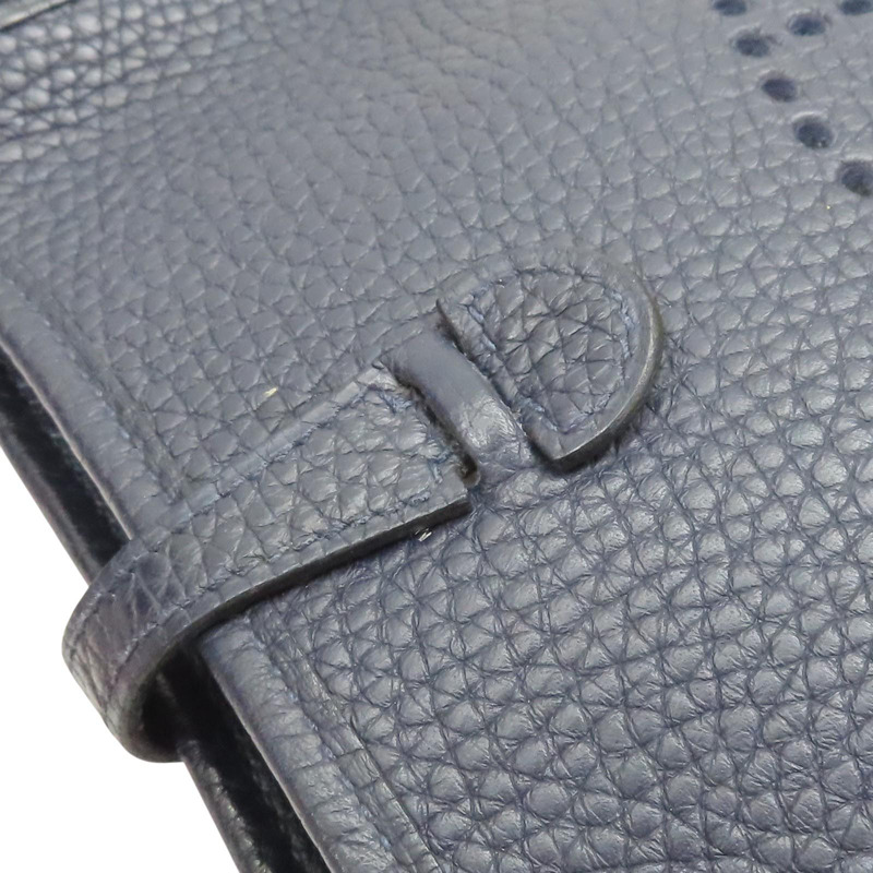 深藍色 Togo牛皮 Evelyne 16 肩背包 A刻 銀扣【HERMES 愛馬仕】 H069426CC-13