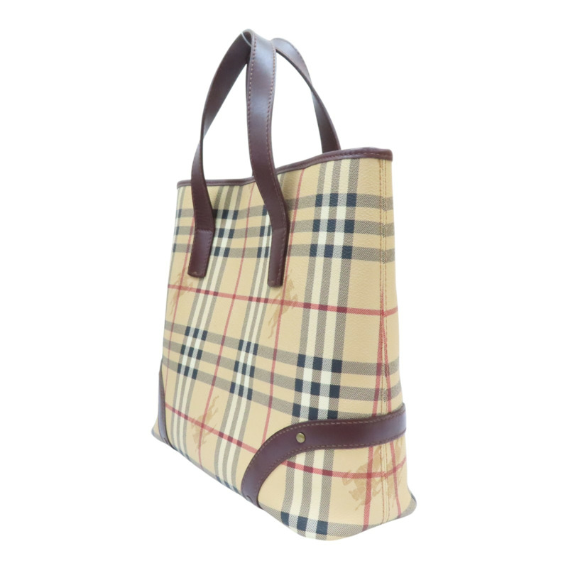 棕色 經典格紋 帆布 Nova Check 托特包【BURBERRY 巴寶莉】-2