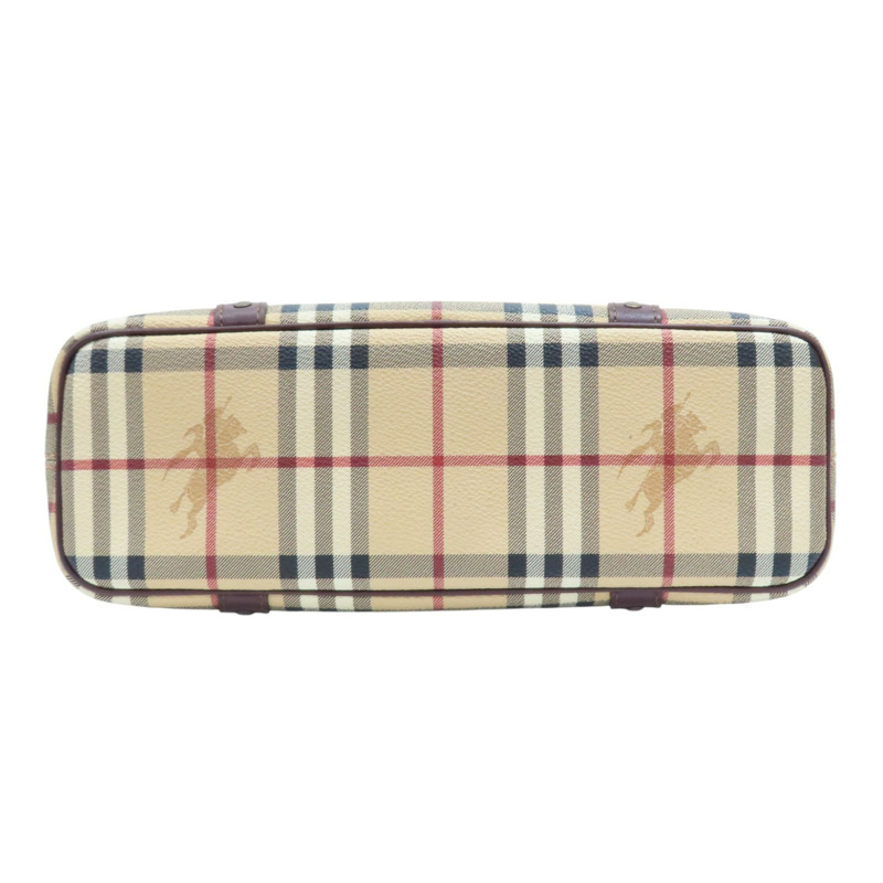 棕色 經典格紋 帆布 Nova Check 托特包【BURBERRY 巴寶莉】-3