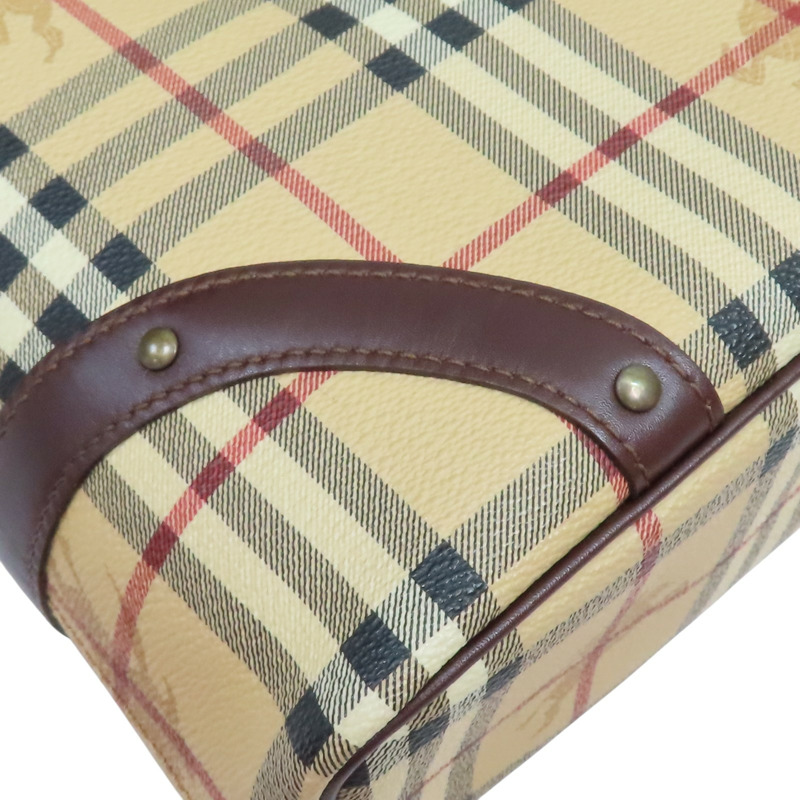 棕色 經典格紋 帆布 Nova Check 托特包【BURBERRY 巴寶莉】-14