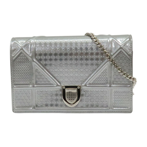 銀色 牛皮 Diorama WOC 肩背包【Dior 迪奧 】