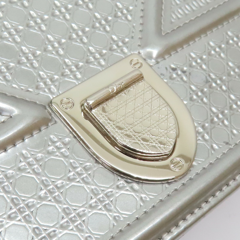 銀色 牛皮 Diorama WOC 肩背包【Dior 迪奧 】-11