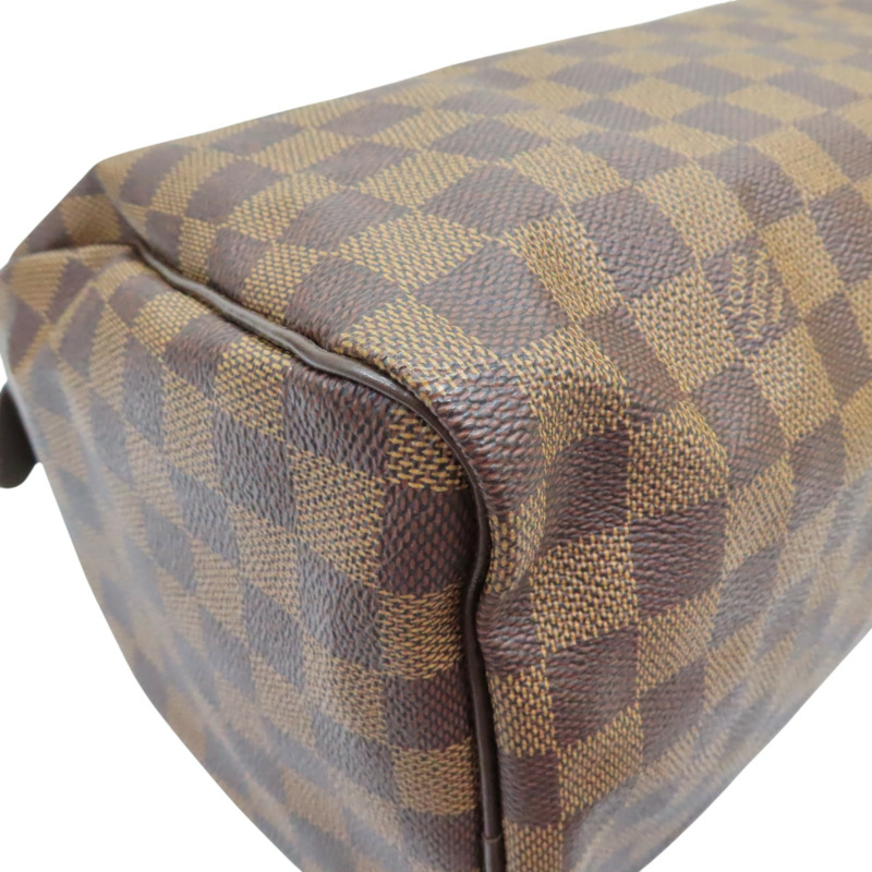 棕色 棋盤格帆布 Speedy 30 波士頓 手提包【LOUIS VUITTON LV 路易威登】 N41531-10