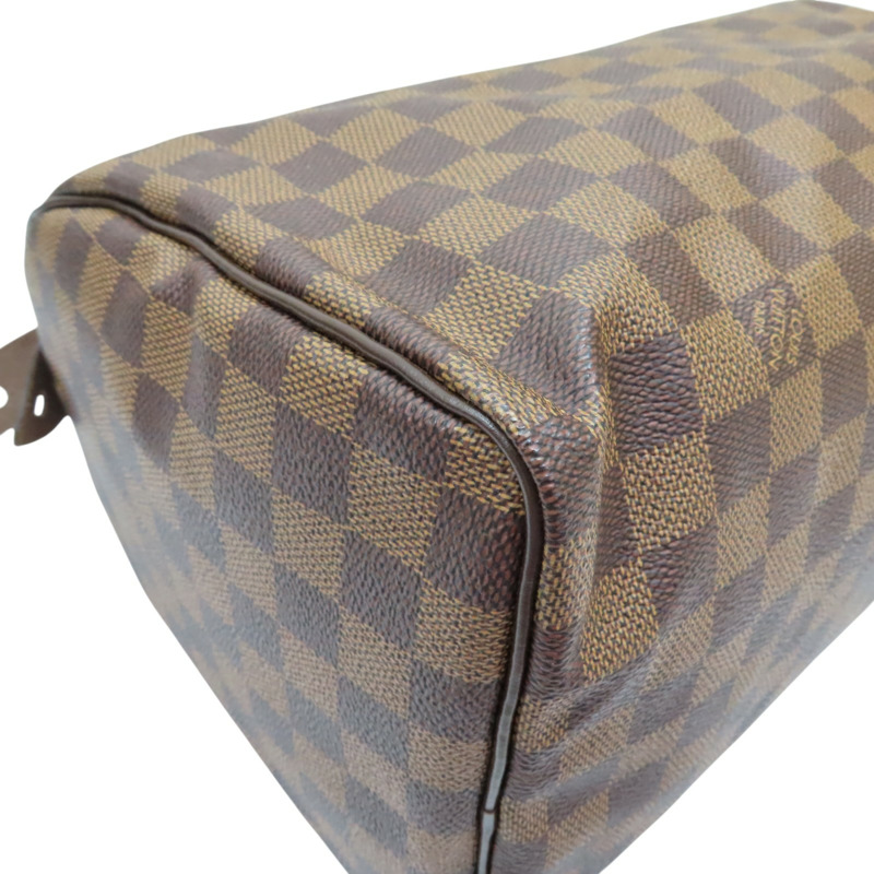 棕色 棋盤格帆布 Speedy 30 波士頓 手提包【LOUIS VUITTON LV 路易威登】 N41531-12