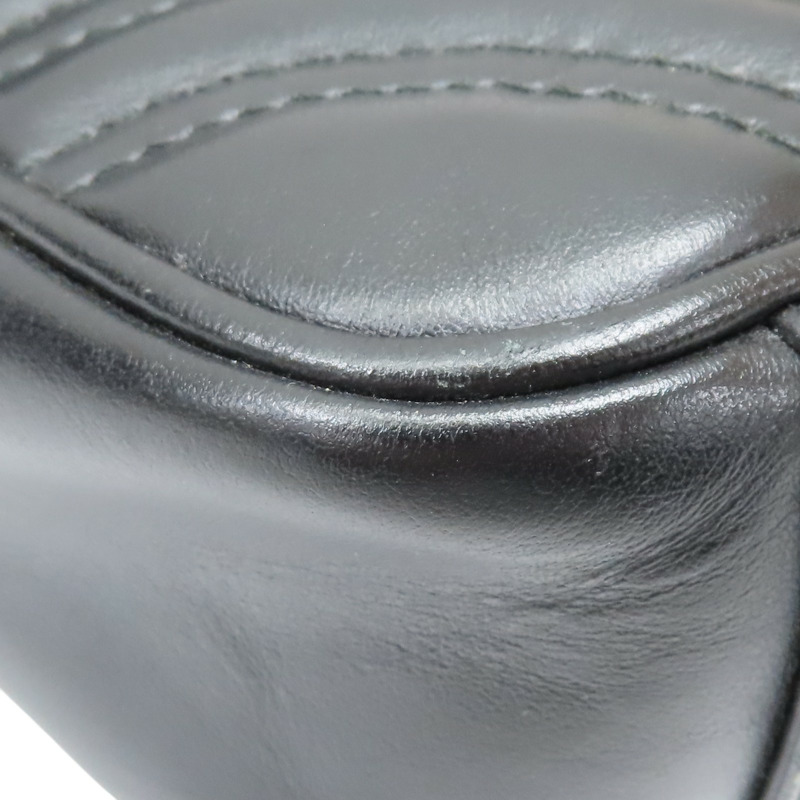 黑色 牛皮 GG Marmont 肩背包【GUCCI 古馳】 446744-14