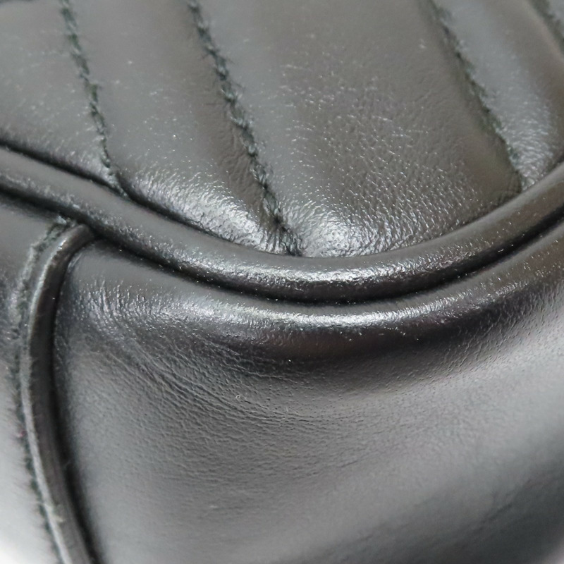 黑色 牛皮 GG Marmont 肩背包【GUCCI 古馳】 446744-15