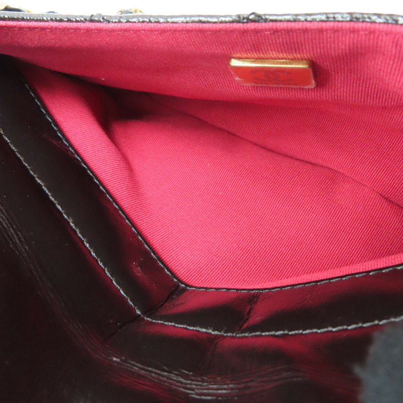 黑色 菱格紋 牛皮 Wavy CC Hobo 肩背包【CHANEL 香奈兒】 AS4322-8