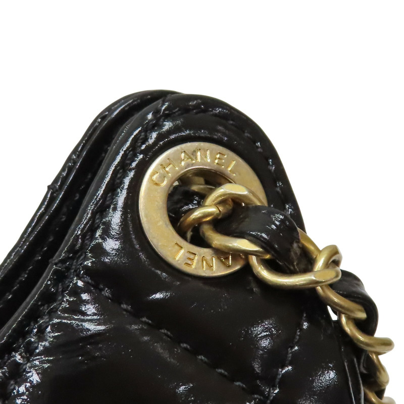 黑色 菱格紋 牛皮 Wavy CC Hobo 肩背包【CHANEL 香奈兒】 AS4322-19