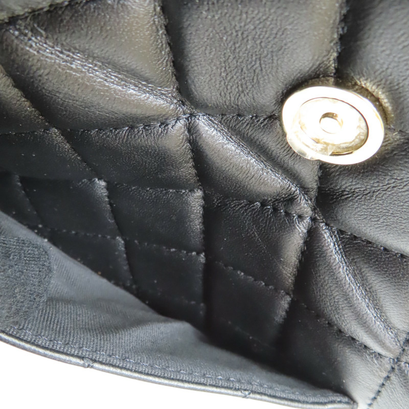 黑色 菱格紋 羊皮 肩背包【CHANEL 香奈兒】-8