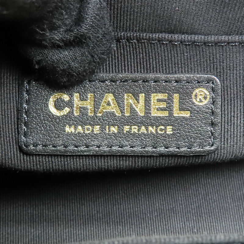 黑色 菱格紋 羊皮 肩背包【CHANEL 香奈兒】-9