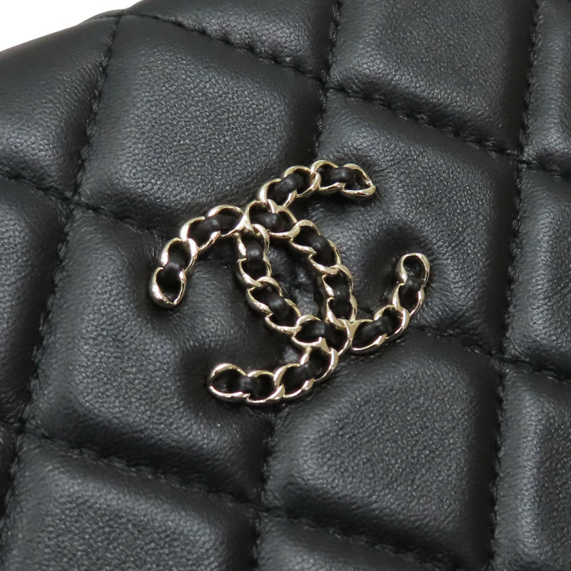 黑色 菱格紋 羊皮 肩背包【CHANEL 香奈兒】-12