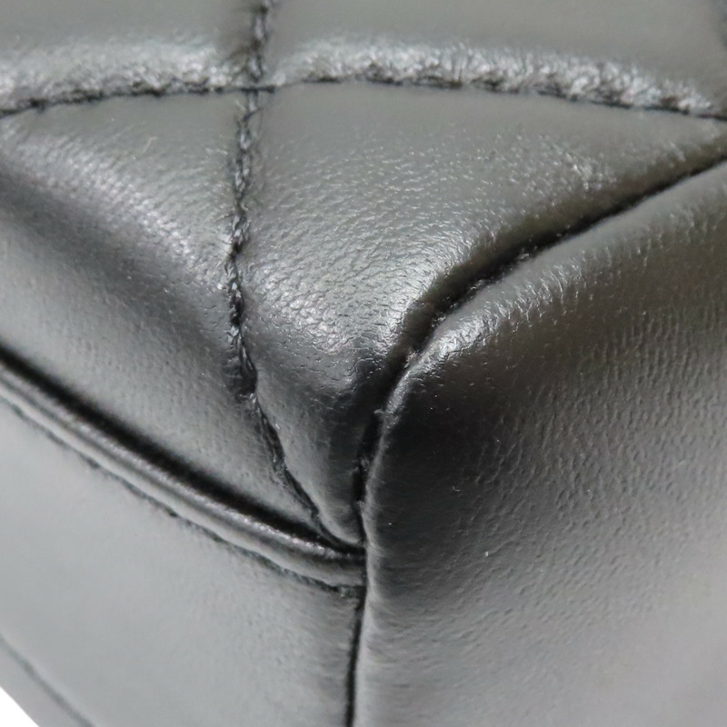 黑色 菱格紋 羊皮 肩背包【CHANEL 香奈兒】-16