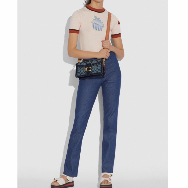 Coach 女士 Tabby 26包 簽名chambray單肩包均碼碼26 X 7.5 X 15 CM-6