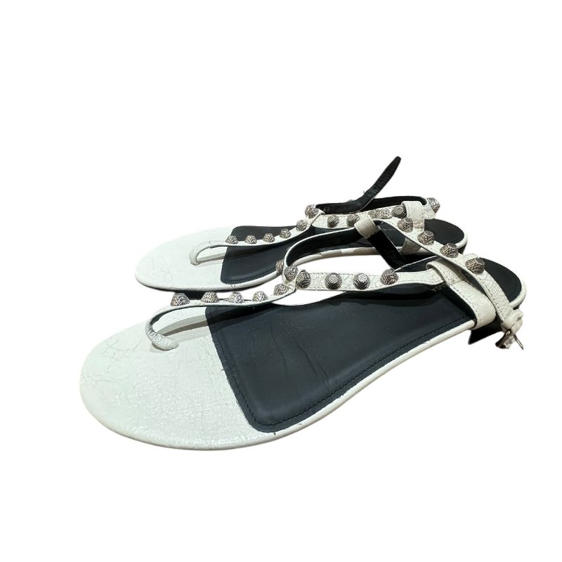 【美收精品】BALENCIAGA銀白色CITY涼鞋 4-726-2