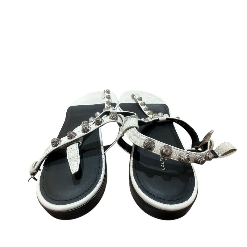 【美收精品】BALENCIAGA銀白色CITY涼鞋 4-726-3