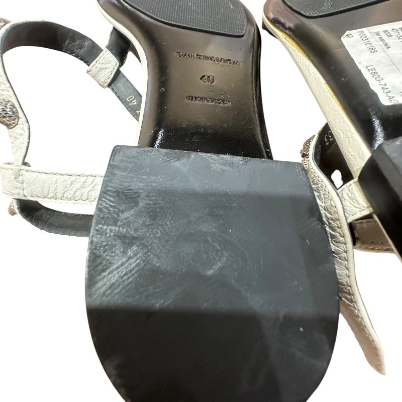 【美收精品】BALENCIAGA銀白色CITY涼鞋 4-726-6