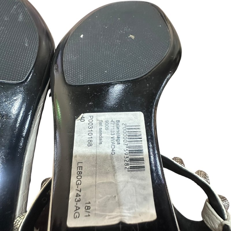 【美收精品】BALENCIAGA銀白色CITY涼鞋 4-726-8