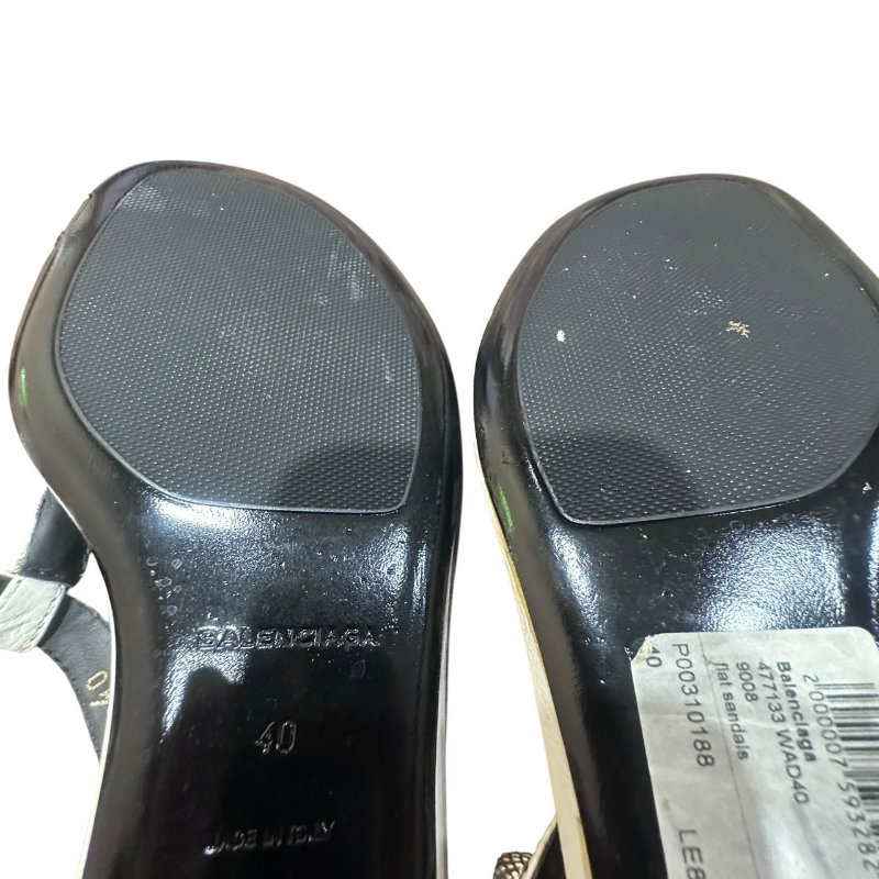 【美收精品】BALENCIAGA銀白色CITY涼鞋 4-726-9