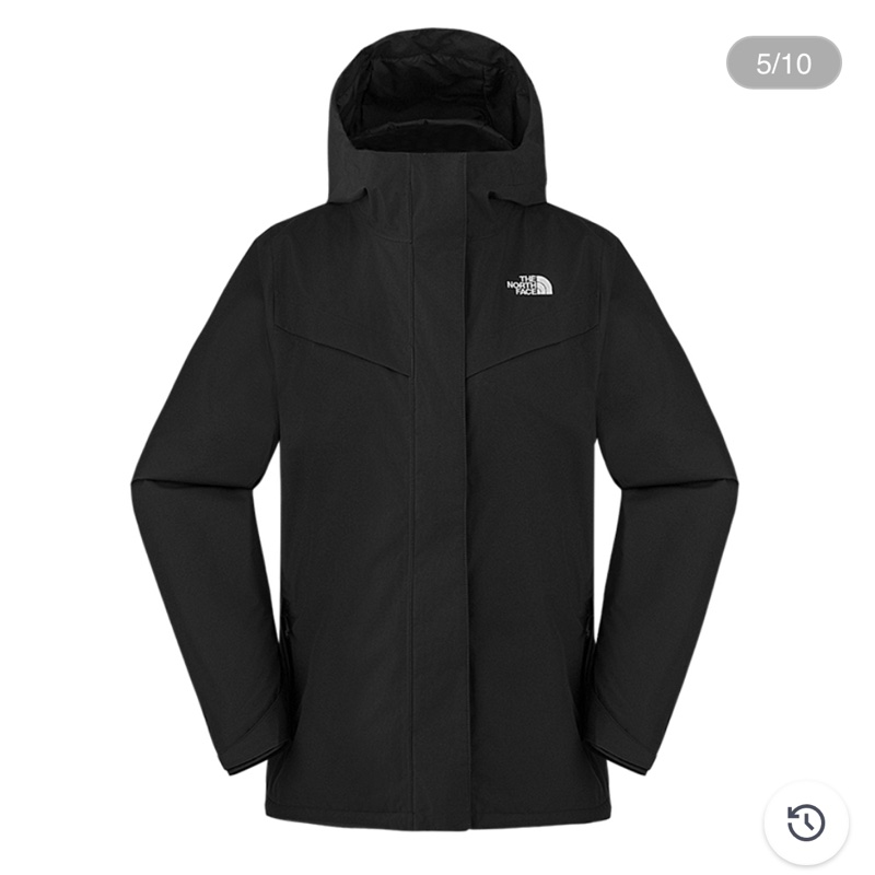 北臉The north face女款黑色DRYVENT防水抓絨內裡三合一外套 經典三合一外套防水、防磨、防風-22