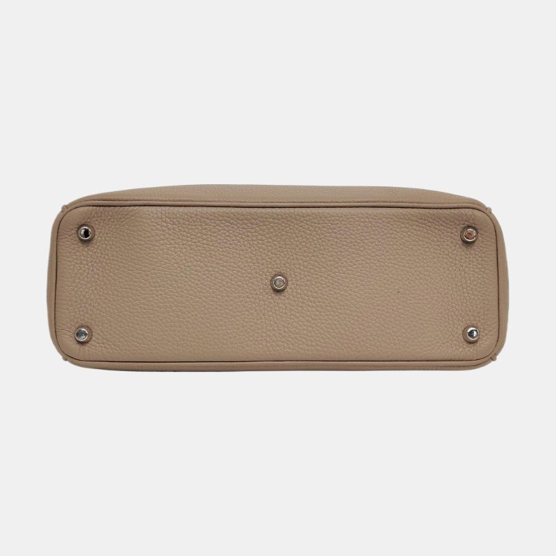 DIOR Diorissimo米色牛皮單肩包手提包斜挎包 銀色五金 子袋 可拆卸肩帶-5