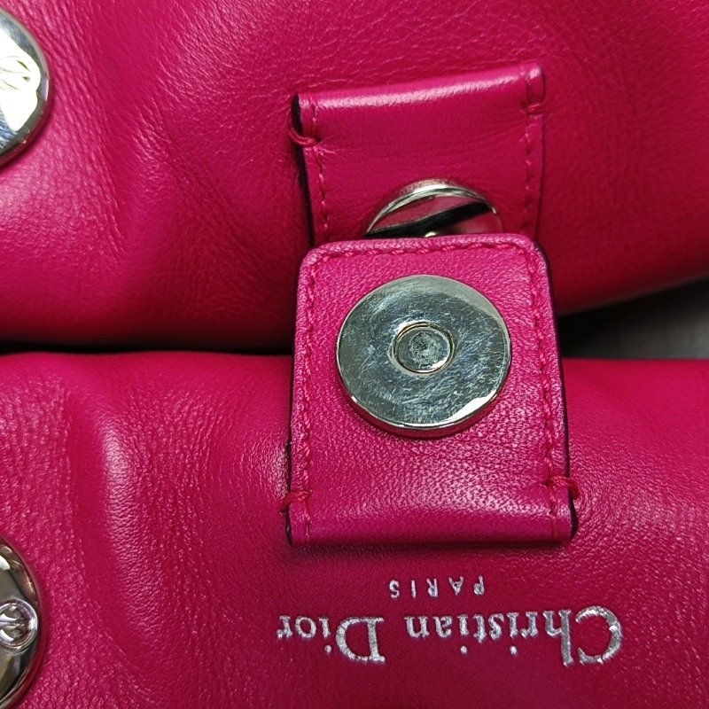 DIOR Diorissimo米色牛皮單肩包手提包斜挎包 銀色五金 子袋 可拆卸肩帶-10