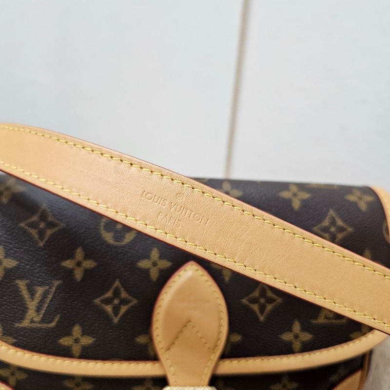 [熱門品項新年福利🧧] LV老花金釦Diane肩斜背法棍包-12