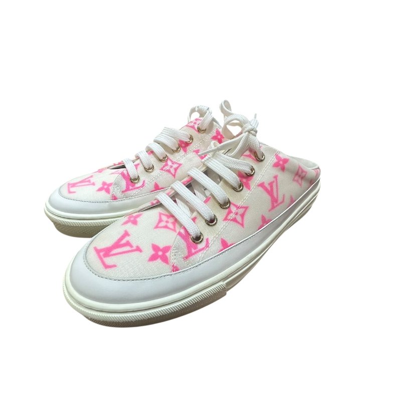 【美收精品】LV 粉白老花休閒鞋 尺寸39.5 4-731-1