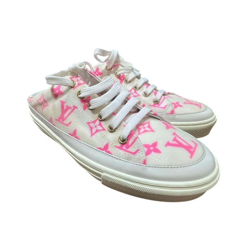 【美收精品】LV 粉白老花休閒鞋 尺寸39.5 4-731-2