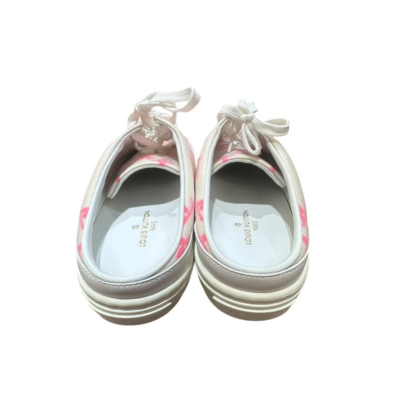 【美收精品】LV 粉白老花休閒鞋 尺寸39.5 4-731-3