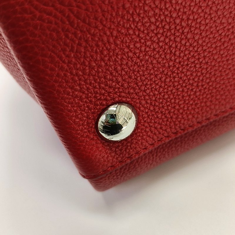 LOUIS VUITTON ASTRID紅色牛皮單肩包手提包斜挎包 銀色五金 可拆卸肩帶 9.8新-10