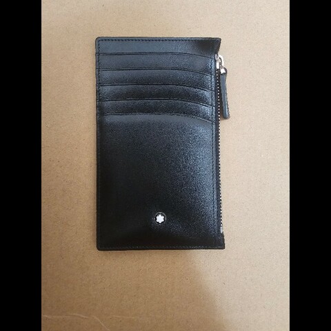 montblanc 萬寶龍 黑色 牛皮 卡夾 名片夾 錢包 零錢包