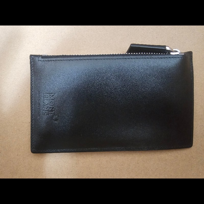 montblanc 萬寶龍 黑色 牛皮 卡夾 名片夾 錢包 零錢包-1