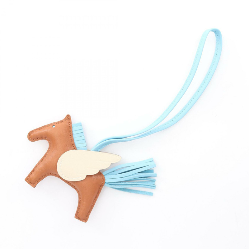 愛馬仕 Rodeo Pegasus PM 包飾 W Agneau milo Swift Gold Celeste Craie 二手-0