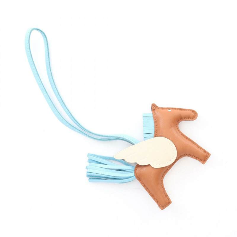 愛馬仕 Rodeo Pegasus PM 包飾 W Agneau milo Swift Gold Celeste Craie 二手-1