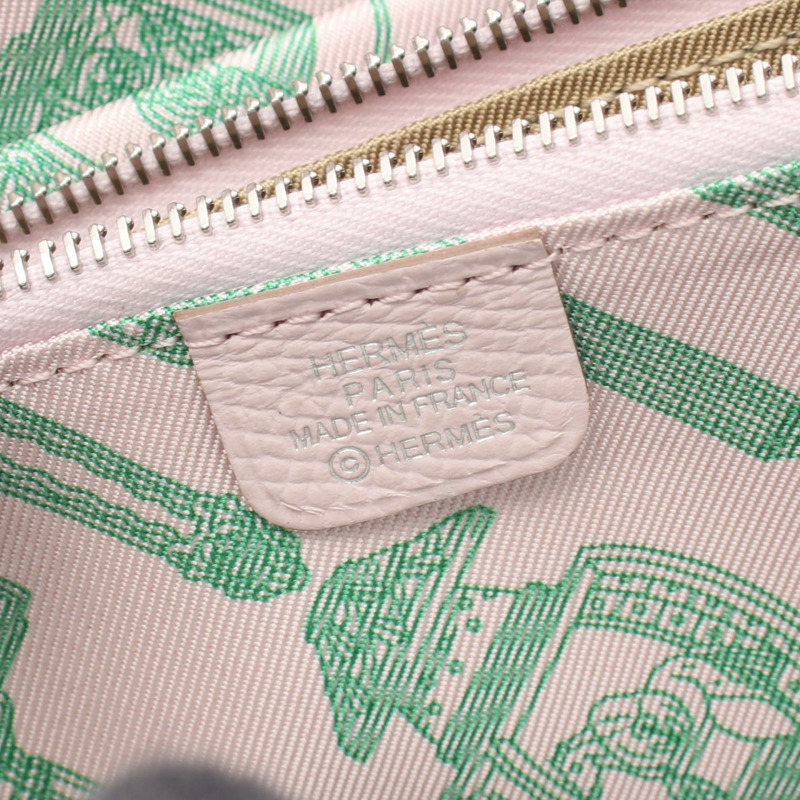 愛馬仕 Azap 迷你絲綢錢包,W Epsom 淡紫色水桶,二手女士 SHW-4