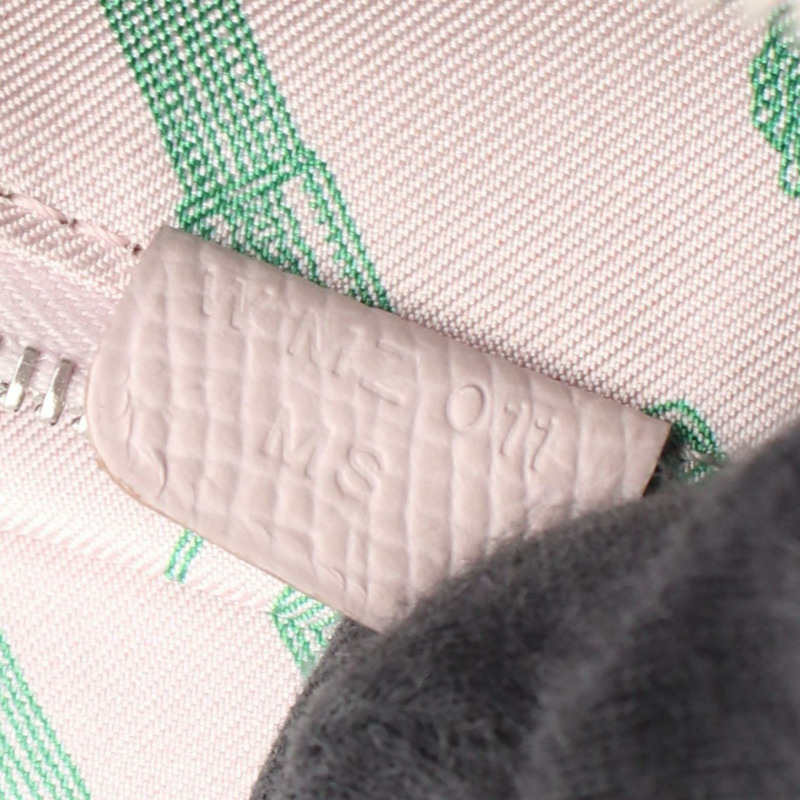 愛馬仕 Azap 迷你絲綢錢包,W Epsom 淡紫色水桶,二手女士 SHW-5