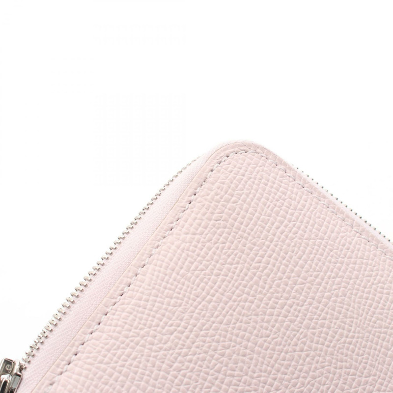 愛馬仕 Azap 迷你絲綢錢包,W Epsom 淡紫色水桶,二手女士 SHW-7