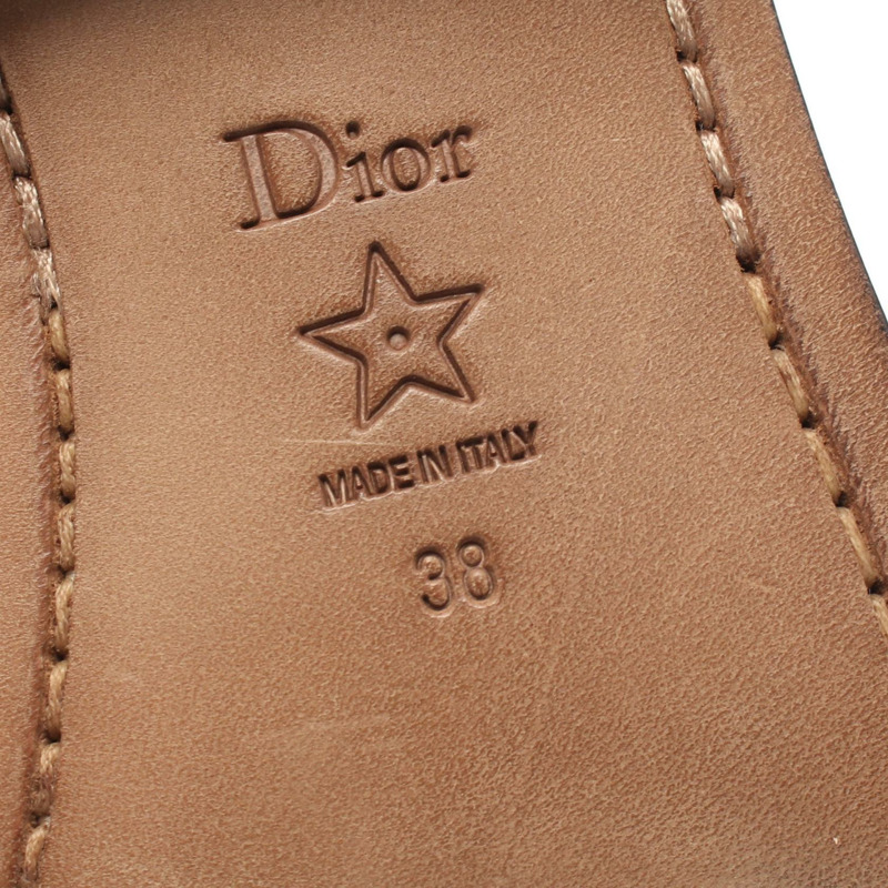 Christian Dior 樂福鞋 #38 黑色真皮平底鞋 二手女款-5