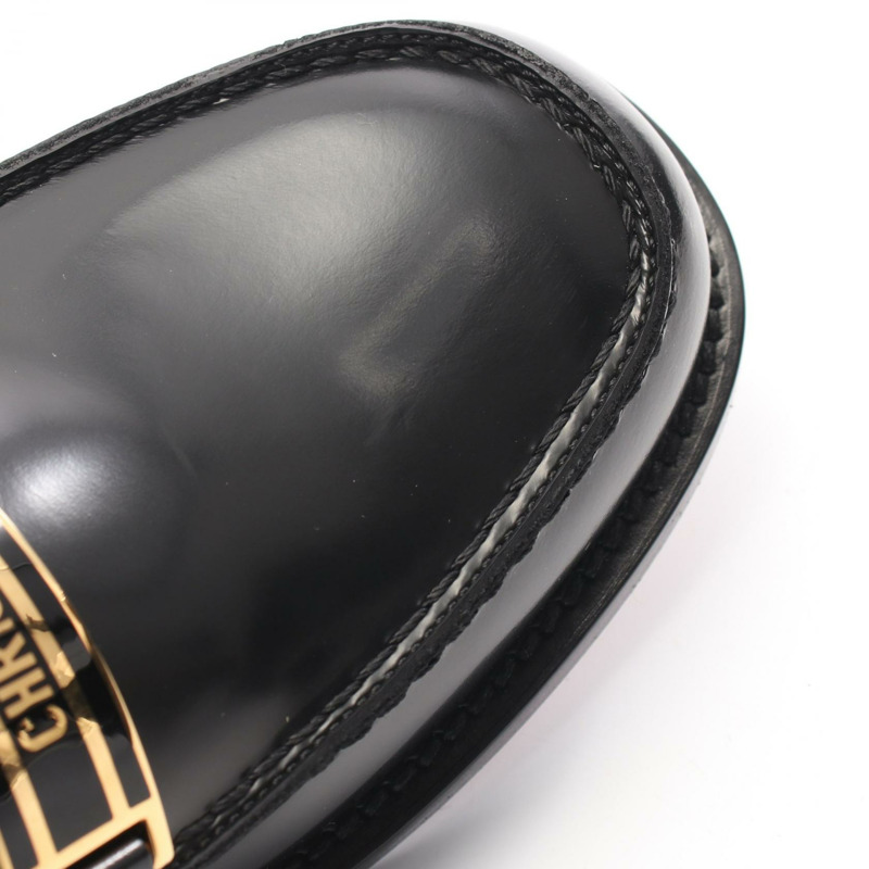 Christian Dior 樂福鞋 #38 黑色真皮平底鞋 二手女款-8