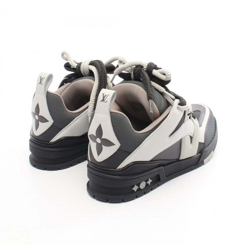 路易威登 LV Skate 系列運動鞋 #7.5 碼 1ABZ47 皮革布料 灰色 二手-1