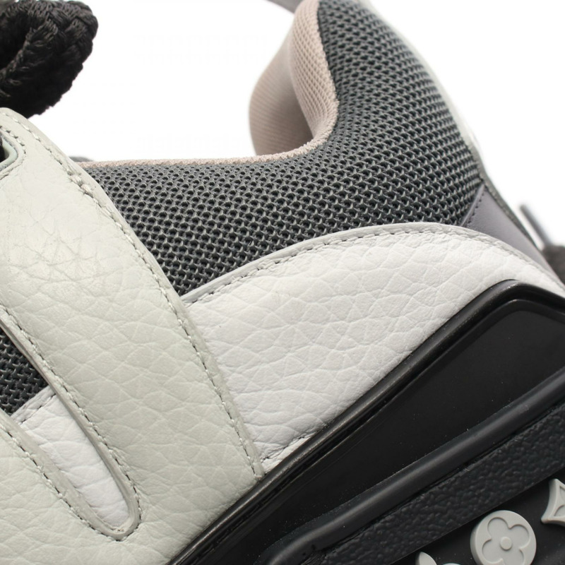 路易威登 LV Skate 系列運動鞋 #7.5 碼 1ABZ47 皮革布料 灰色 二手-8