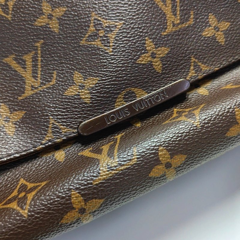 LOUIS VUITTON VINTAGE BEAUBOURG 棕色塗層帆布老花斜挎包單肩包金色五金-7