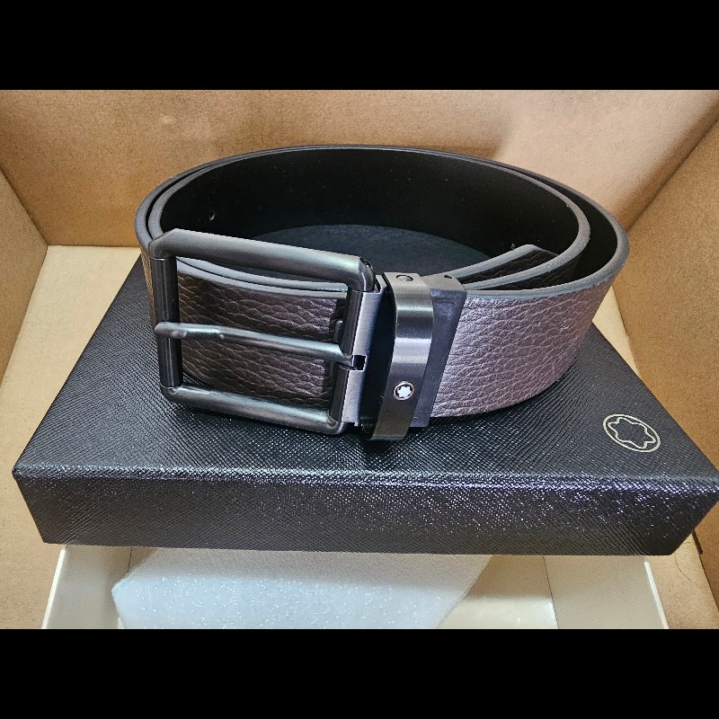 montblanc 萬寶龍 皮帶 全黑-0