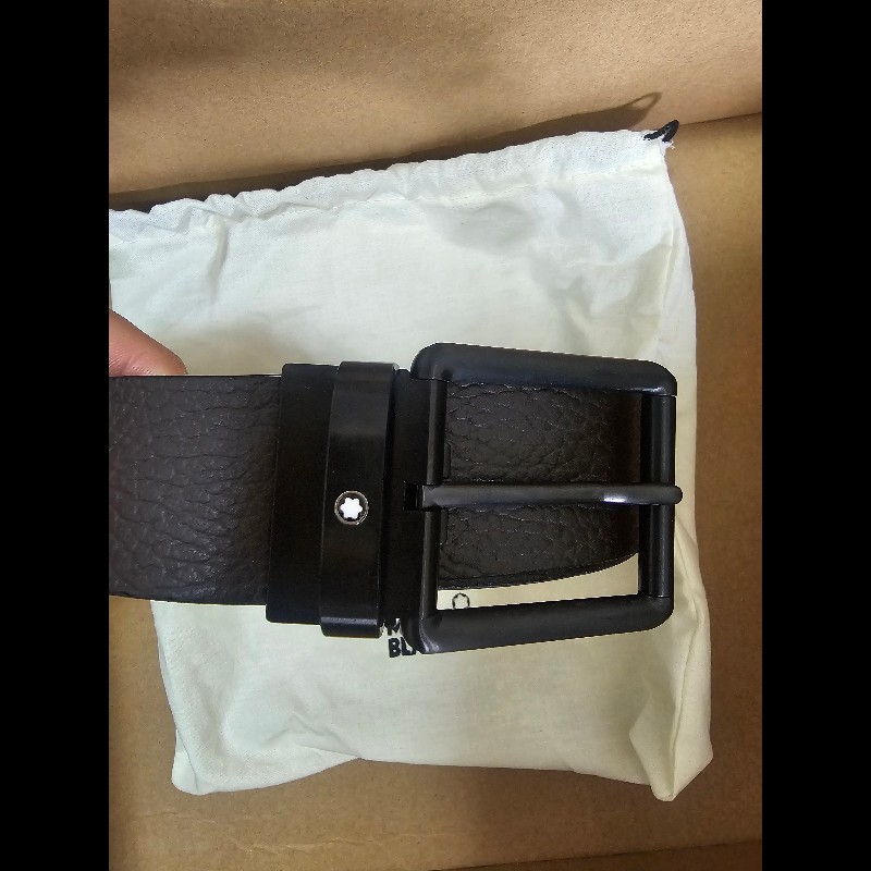 montblanc 萬寶龍 皮帶 全黑-2