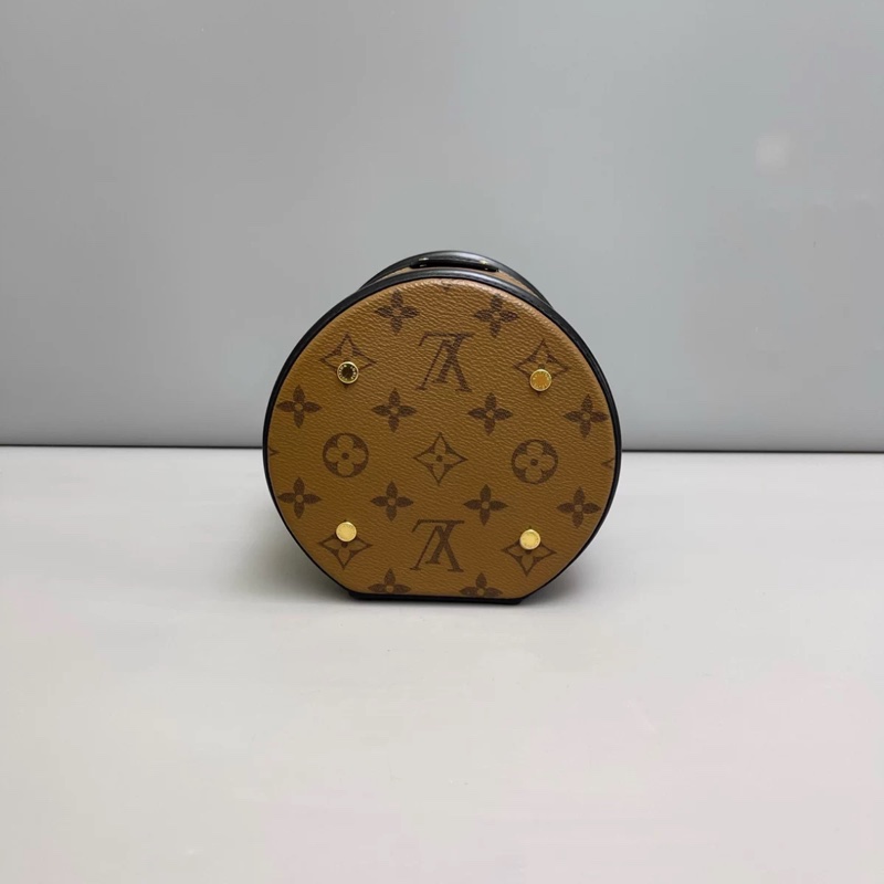 LV路易威登Cannes老花拼色飯桶包 芯片-3