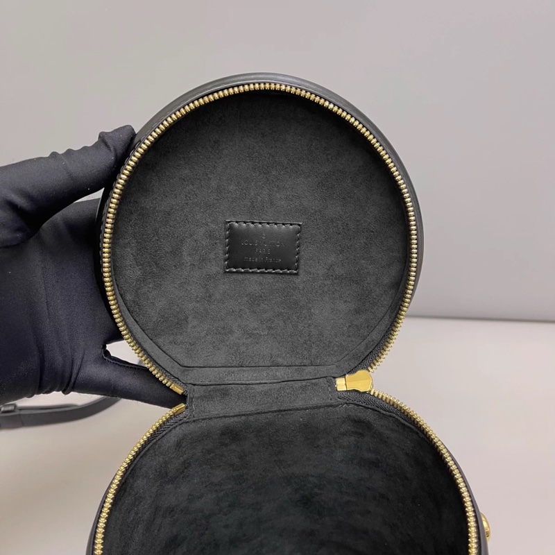 LV路易威登Cannes老花拼色飯桶包 芯片-6