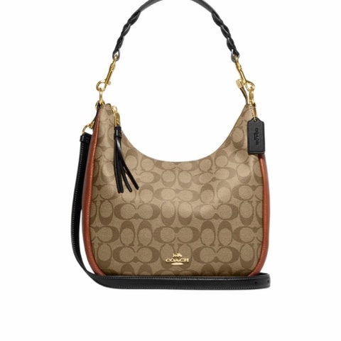 Coach 女士 Jules Hobo 單肩包均碼碼尺寸參考模特圖